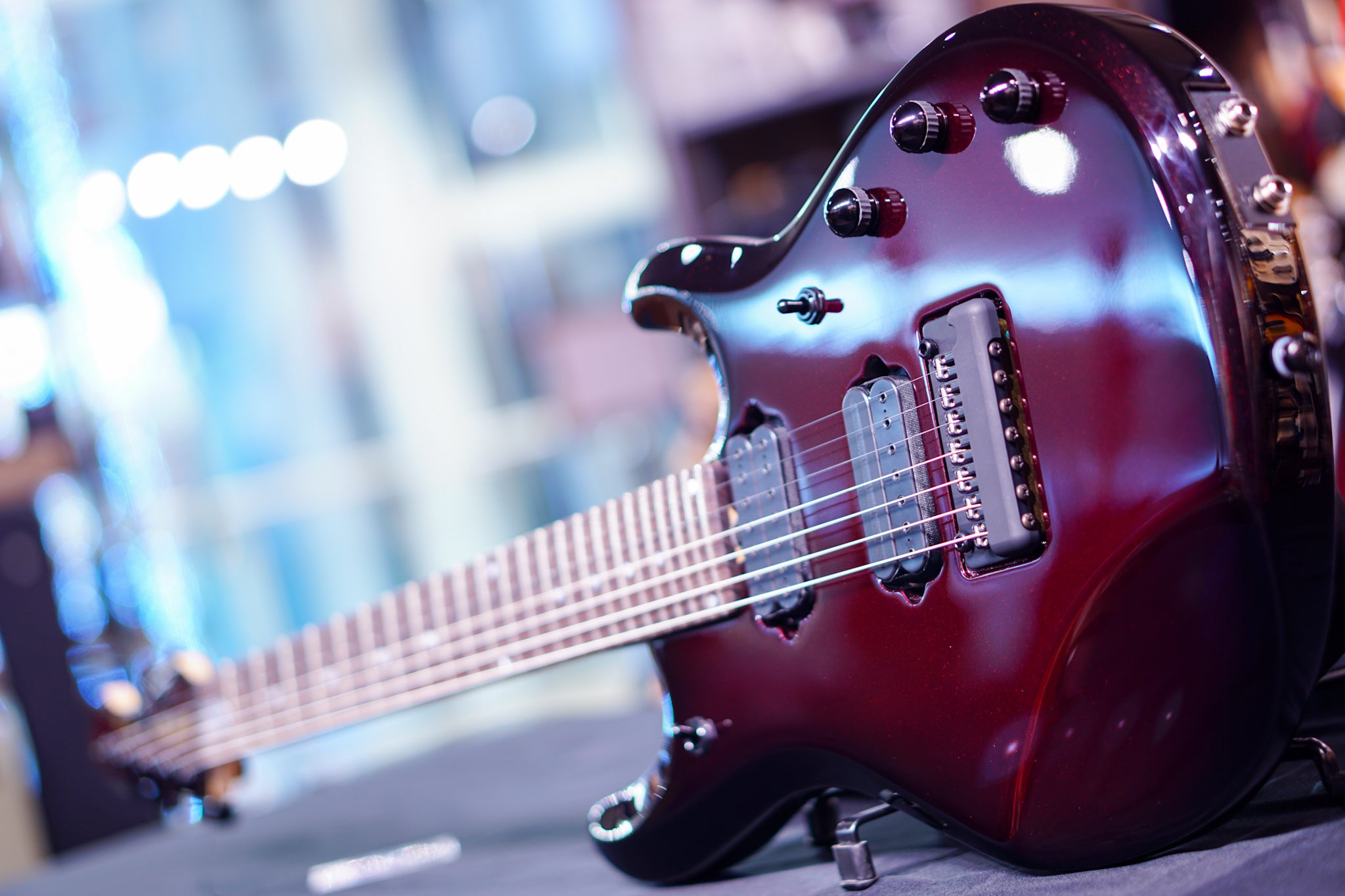 Ernie Ball Music Man John Petrucci 7 with Piezo -Pearl redburst F83839 - HIENDGUITAR Musicman GUITAR