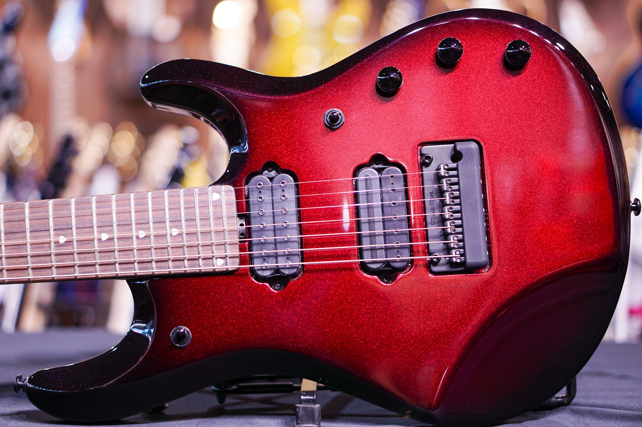 Ernie Ball Music Man John Petrucci 7 with Piezo -Pearl redburst F83839 - HIENDGUITAR Musicman GUITAR