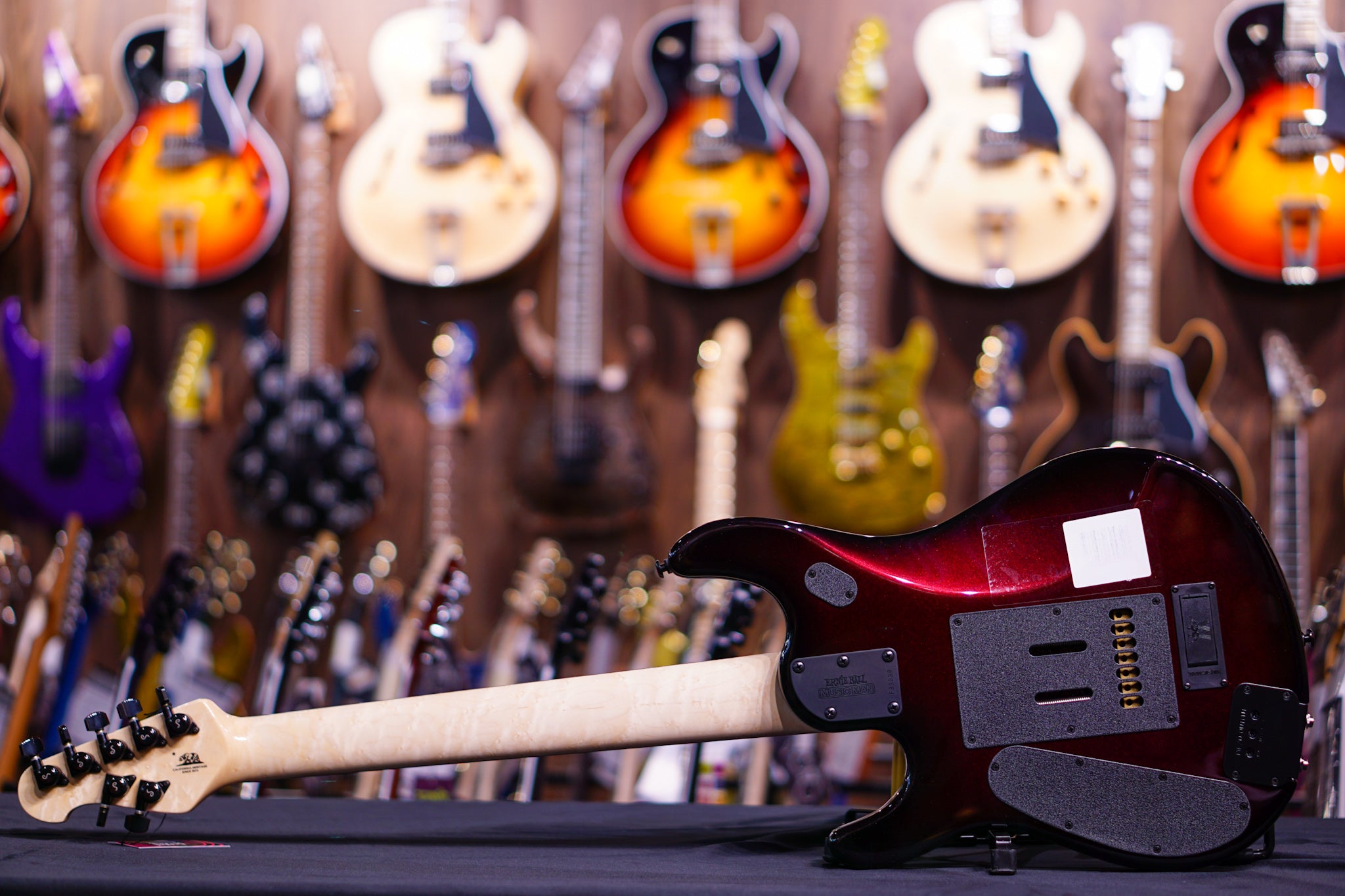 Ernie Ball Music Man John Petrucci 7 with Piezo -Pearl redburst F83839 - HIENDGUITAR Musicman GUITAR