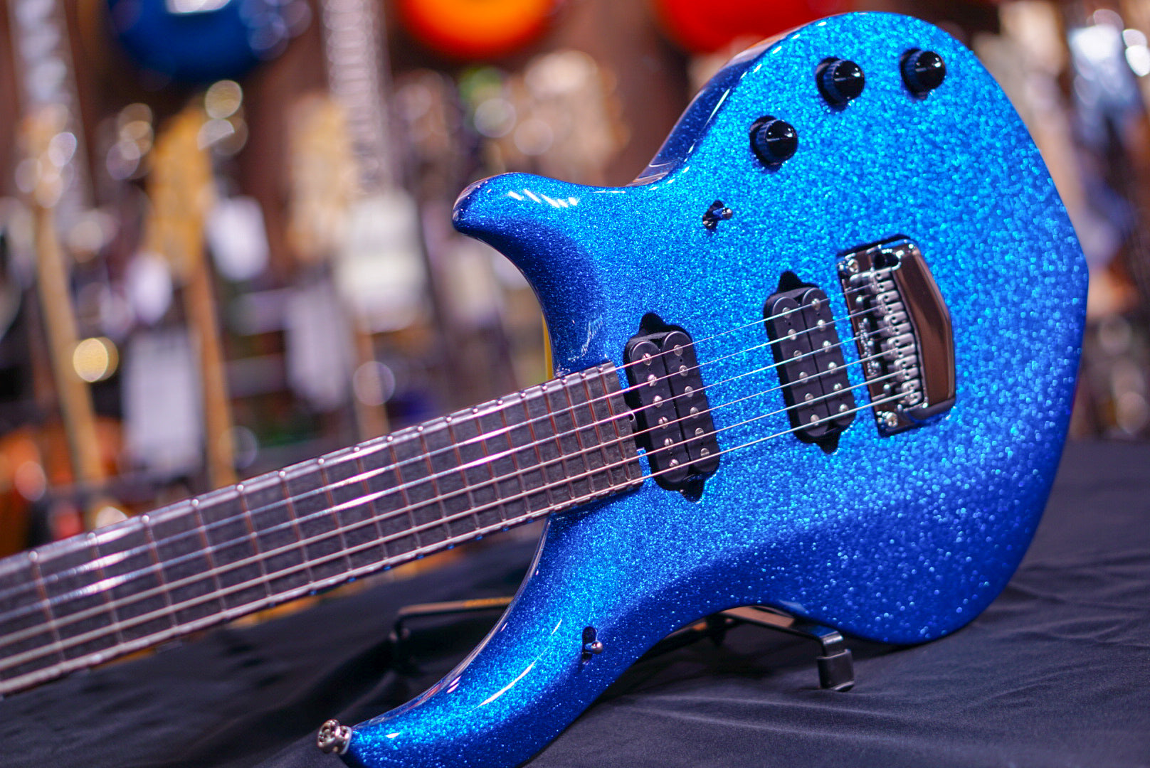 Music Man John Petrucci Majesty Bfr Marine Blue Sparkle - HIENDGUITAR Musicman GUITAR