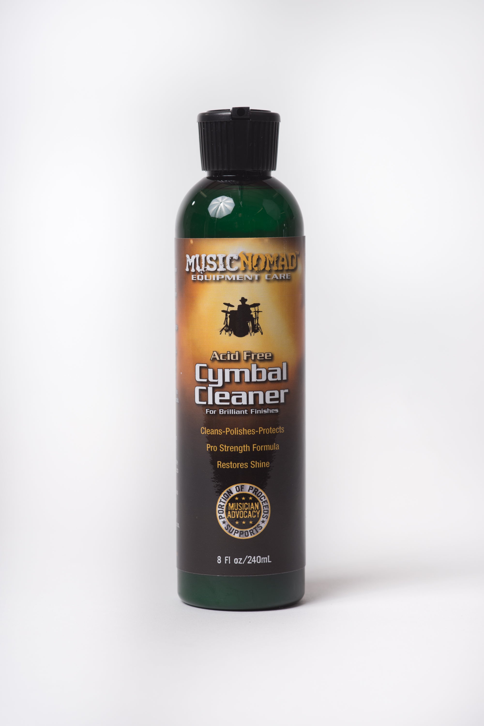 Music Nomad Premium Cymbal Cleaner - Acid Free Cleaner, Polisher, Protectant for Brilliant Finishes - 8 fl. oz. MN111 - HIENDGUITAR musicnomad musicnomad