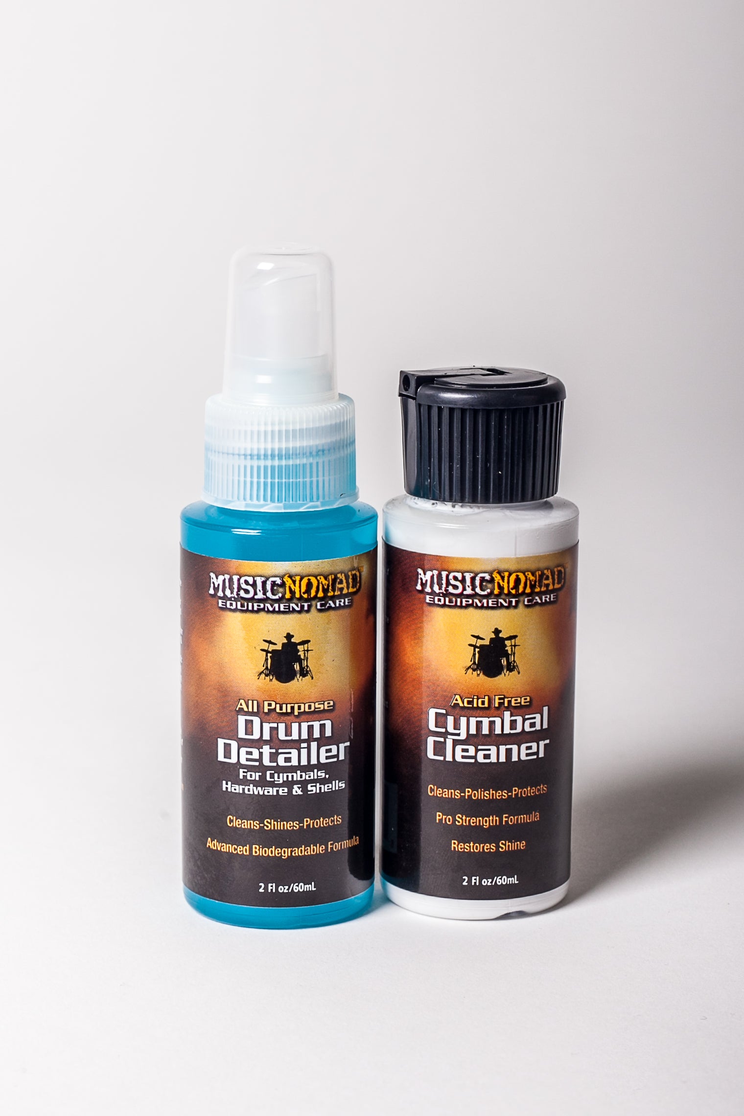 Music Nomad Cymbal Cleaner and Drum Detailer Combo Pack (2 oz.) MN117 - HIENDGUITAR   musicnomad musicnomad