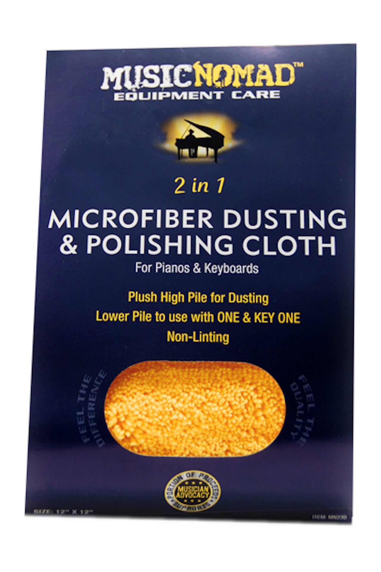 MusicNomad Microfiber Dusting & Polishing Cloth for Pianos & Keyboards MN230 - HIENDGUITAR musicnomad musicnomad