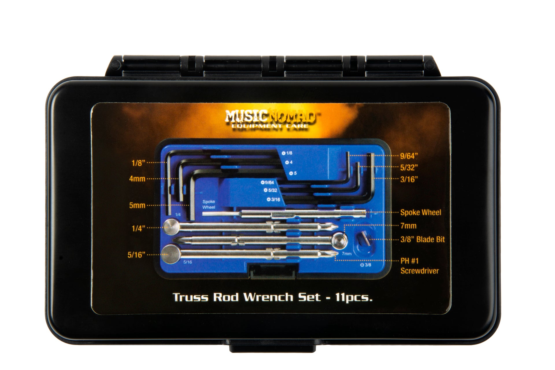 Music Nomad Premium Guitar Tech Truss Rod Wrench Set - 11 pcs. MN235 - HIENDGUITAR musicnomad musicnomad