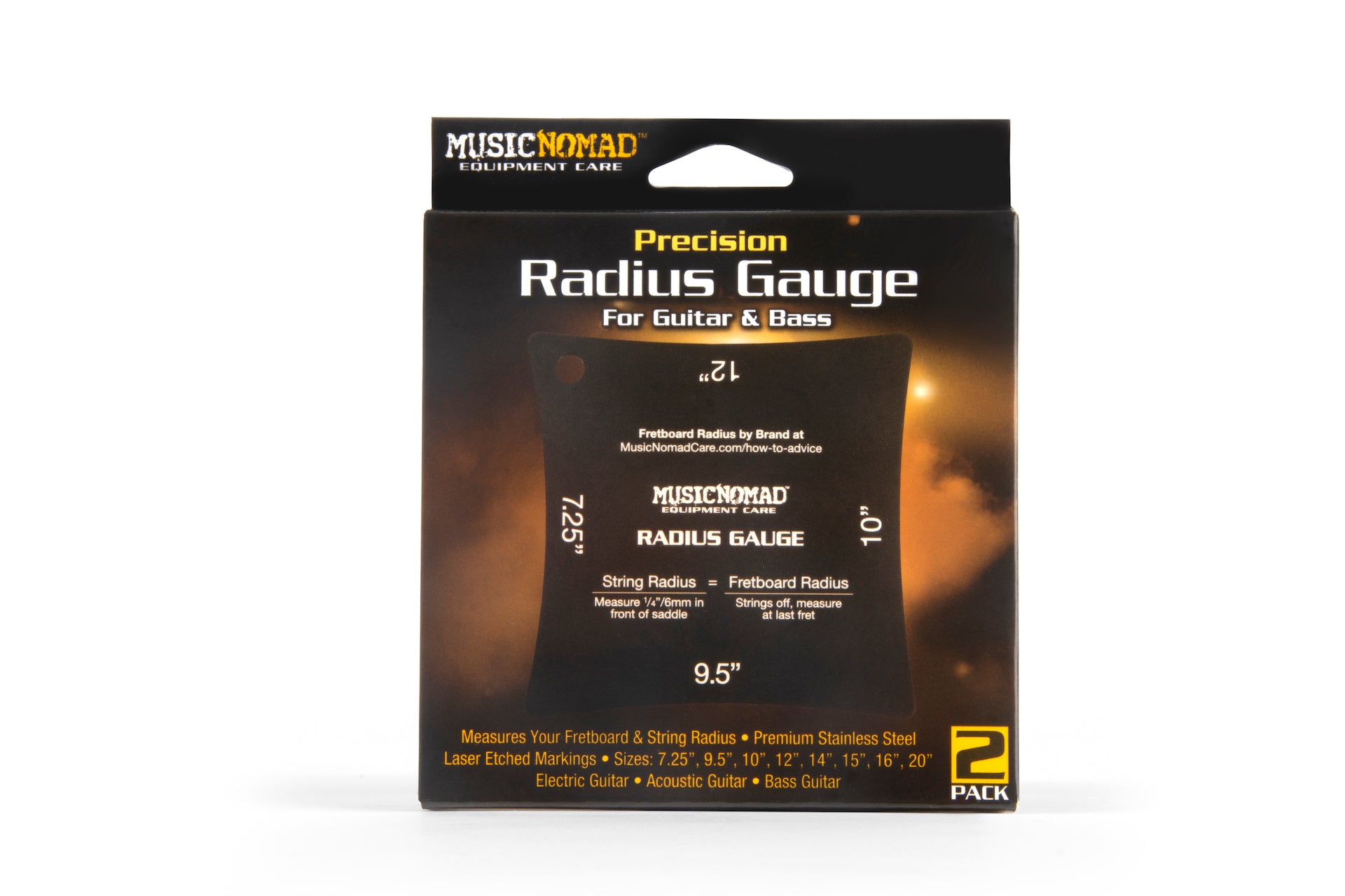 Music Nomad Precision Radius Gauge Set - 2 Pak MN603 - HIENDGUITAR musicnomad musicnomad