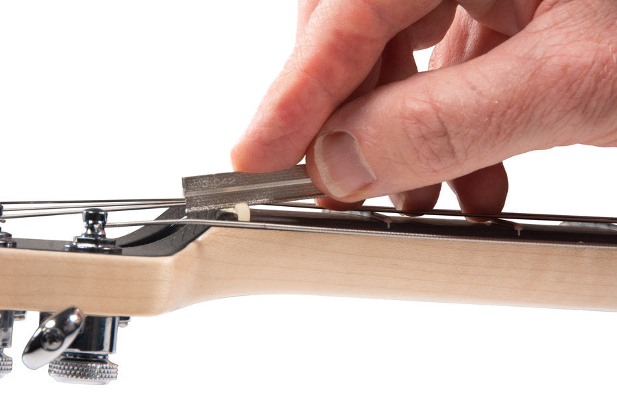 6 pc. Acoustic Guitar Diamond Coated Nut File Set - Light/Medium Strings, with Storage Case MN670 - HIENDGUITAR musicnomad Nut file