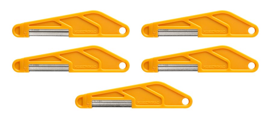 5 pc. Bass Diamond Coated Nut File Set, with Storage Case MN673 - HIENDGUITAR musicnomad Nut file