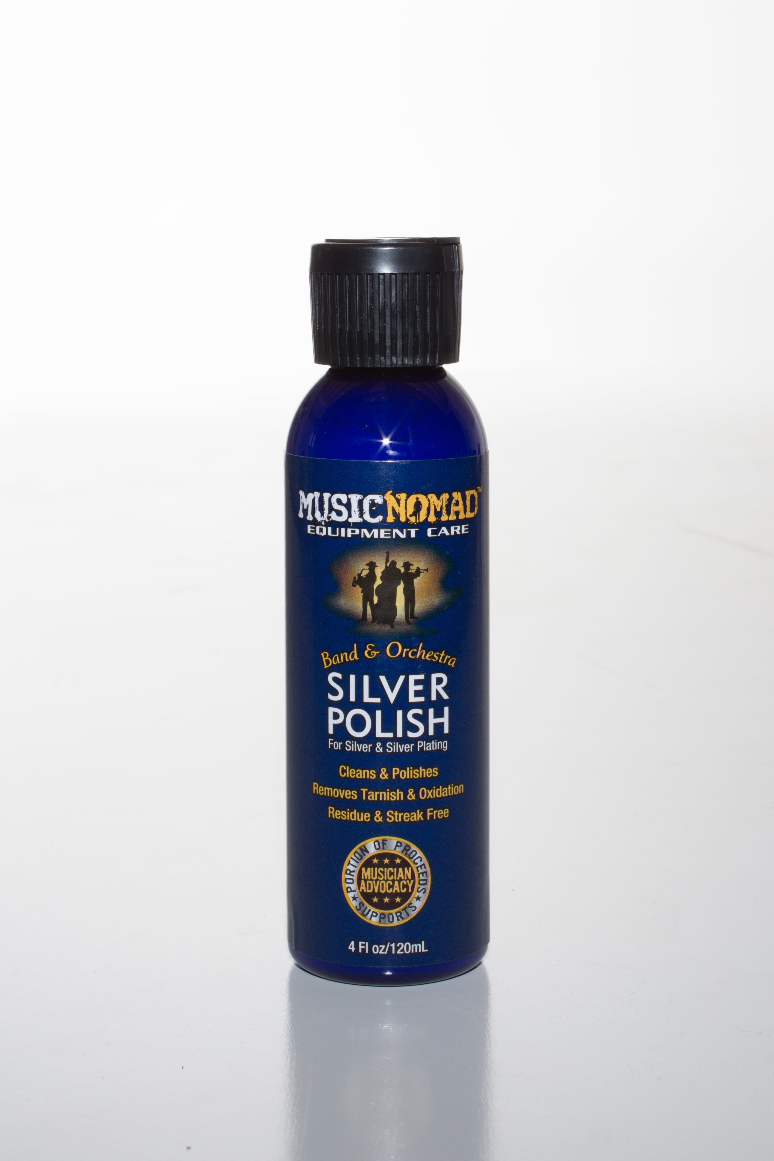 Music Nomad Silver Polish for Silver & Silver Plated Instruments 4oz. Bottle MN701 - HIENDGUITAR musicnomad musicnomad