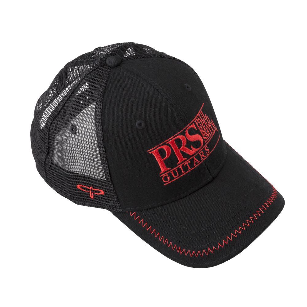 PRS Trucker Hat, PRS Block Logo Red ACC-12304 - HIENDGUITAR PRS Apparel