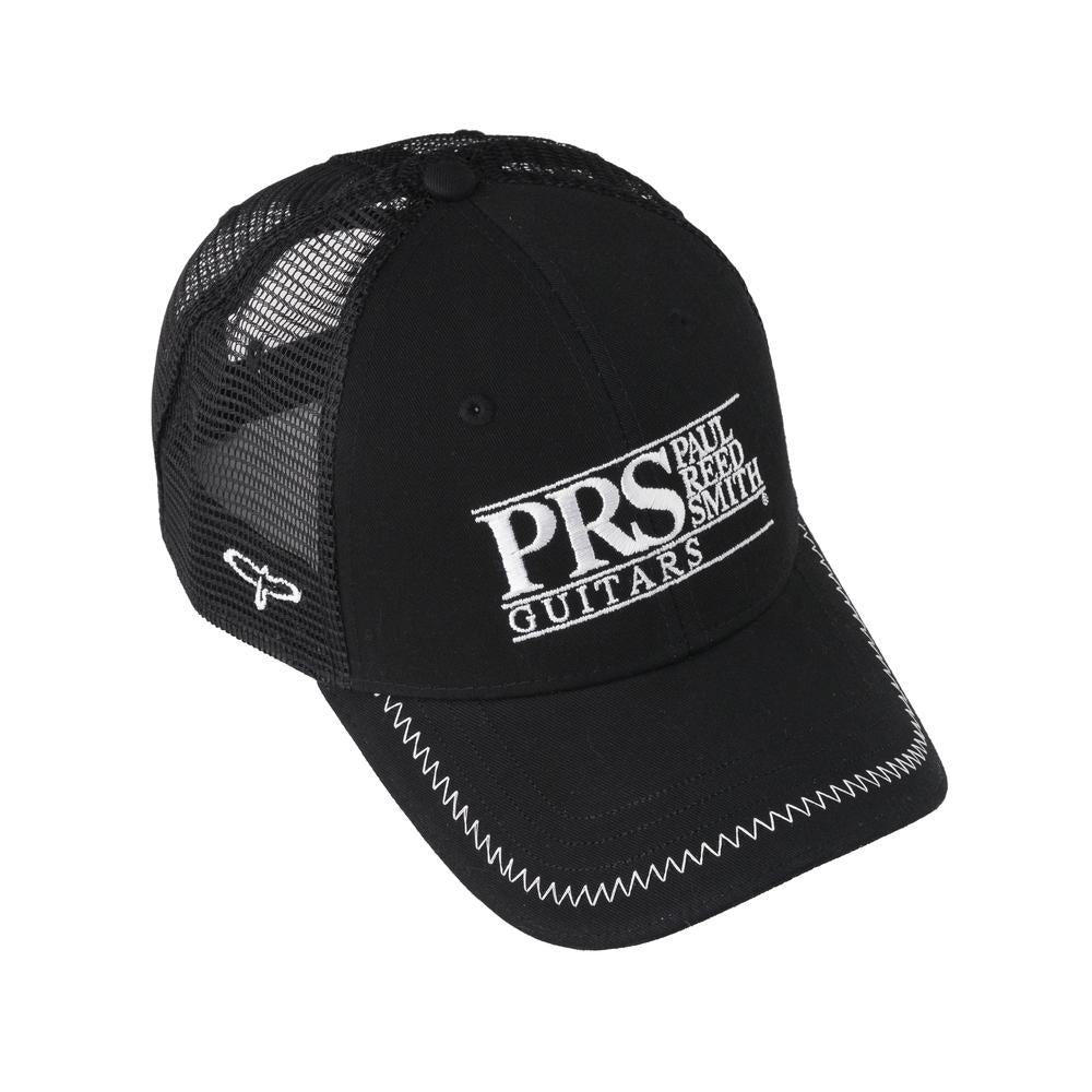 PRS Trucker Hat, PRS Block Logo White ACC-12305 - HIENDGUITAR   PRS Apparel