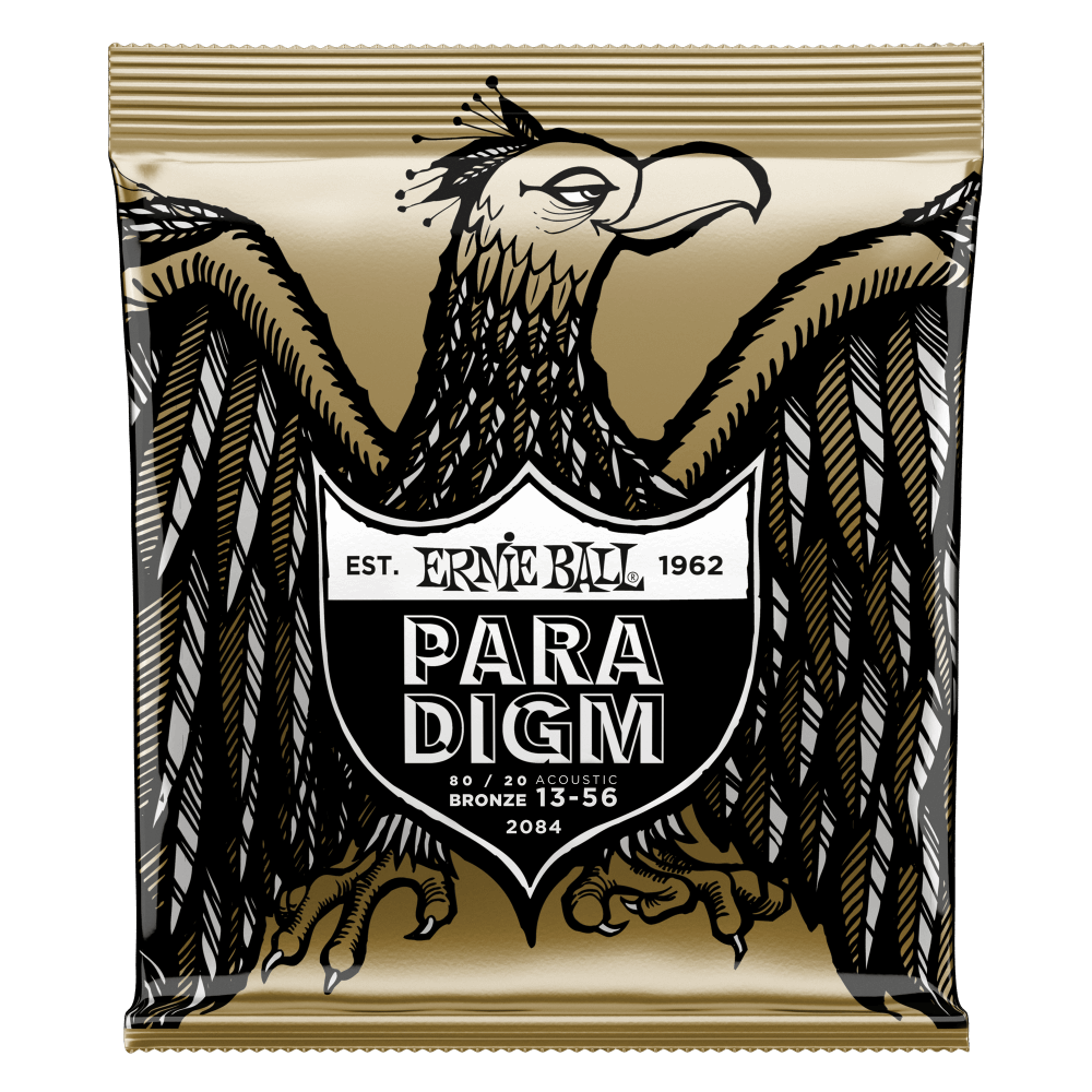 Ernie Ball Paradigm Medium 80/20 Bronze Acoustic Guitar Strings - 13-56 Gauge - HIENDGUITAR Ernieball Acoustic Sets
