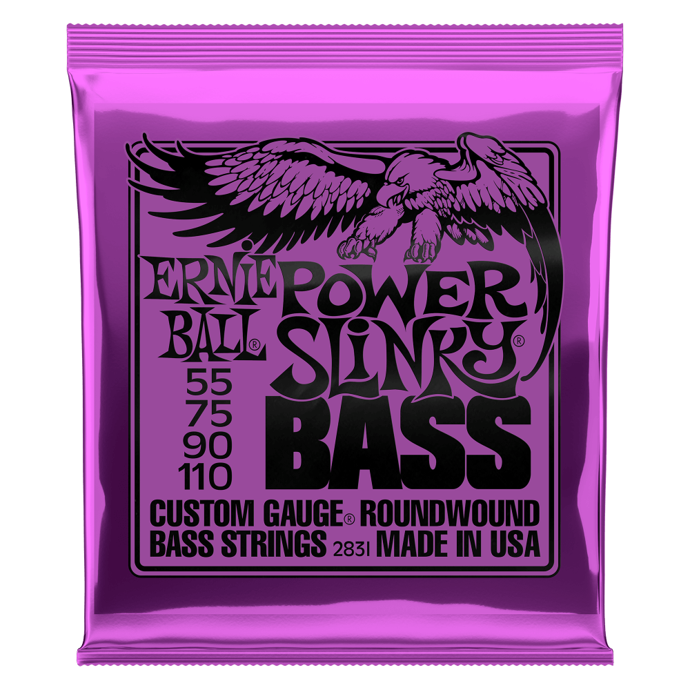 Ernie Ball Power Slinky Nickel Wound Electric Bass Strings - 55-110 Gauge - HIENDGUITAR   Ernieball Bass Sets