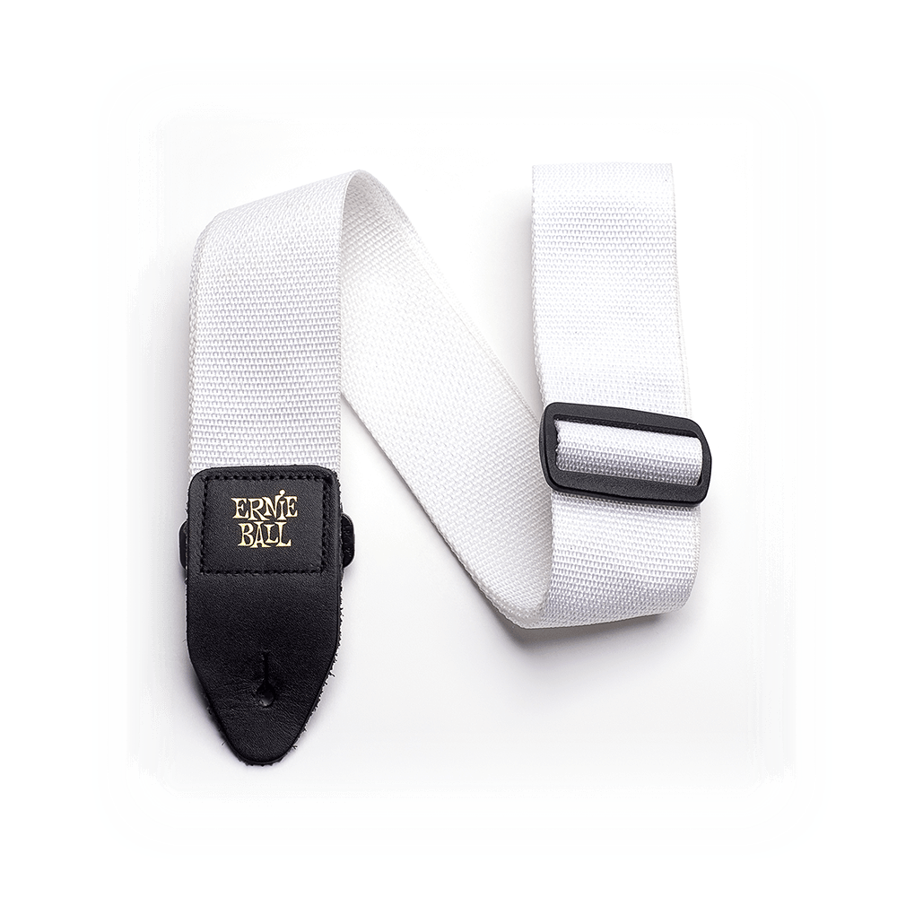 Ernie Ball White Polypro Guitar Strap - HIENDGUITAR Ernieball Straps