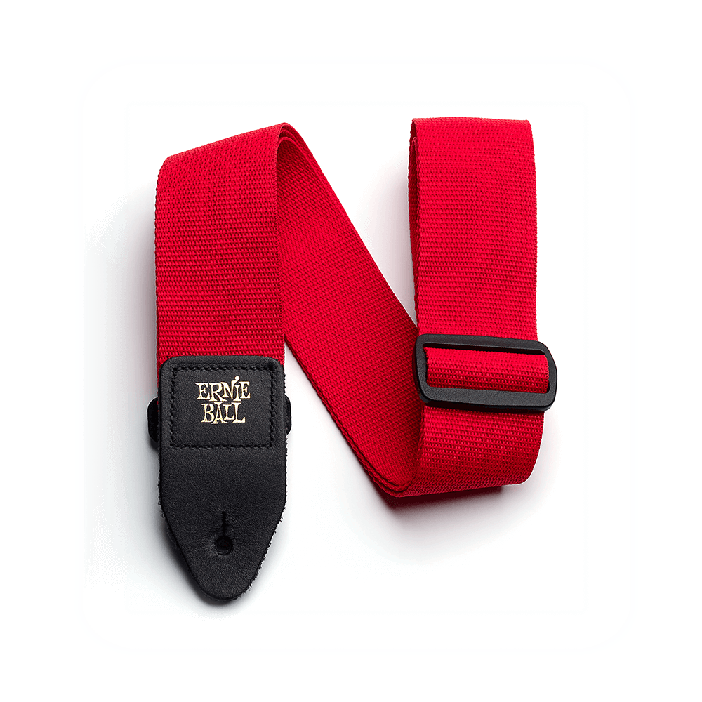 Ernie Ball Red Polypro Guitar Strap - HIENDGUITAR Ernieball Straps