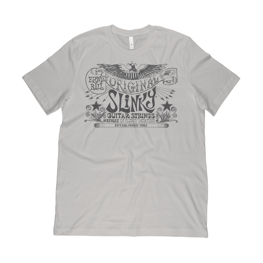 Ernie Ball Original Slinky Silver T-Shirt 2XL - HIENDGUITAR Ernieball Apparel