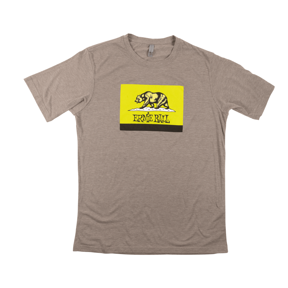 Ernie Ball CA Bear Flag Green T-Shirt XL - HIENDGUITAR Ernieball Apparel