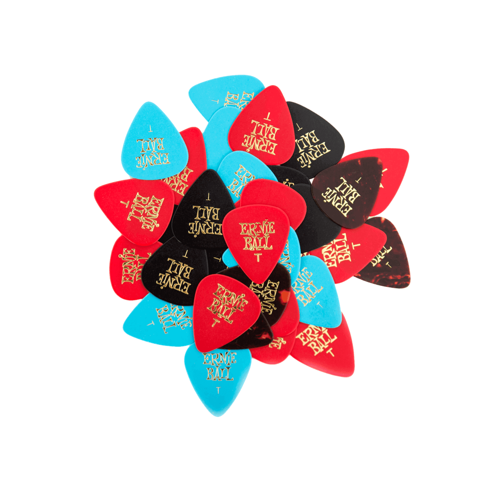 Ernie Ball Thin Assorted Cellulose Picks, bag of 144 - HIENDGUITAR Ernieball Picks