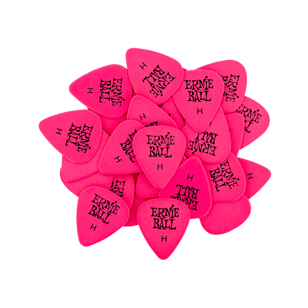 Ernie Ball Heavy Pink Cellulose Picks bag of 144