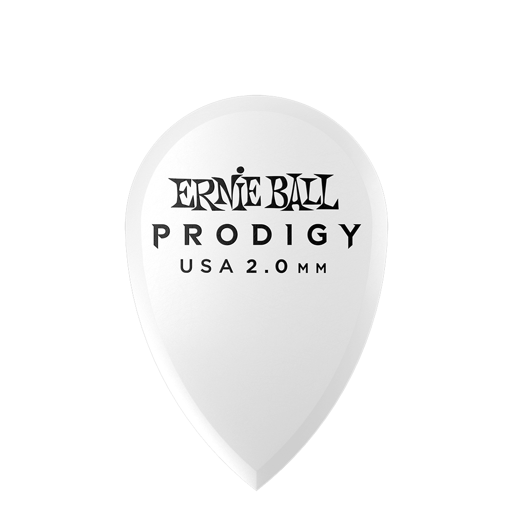 Ernie Ball 2.0mm White Teardrop Prodigy Picks 6-pack - HIENDGUITAR Ernieball Picks