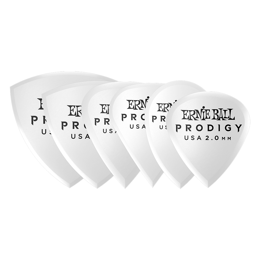 Ernie Ball 2.0mm White Multipack Prodigy Picks 6-pack - HIENDGUITAR Ernieball Picks