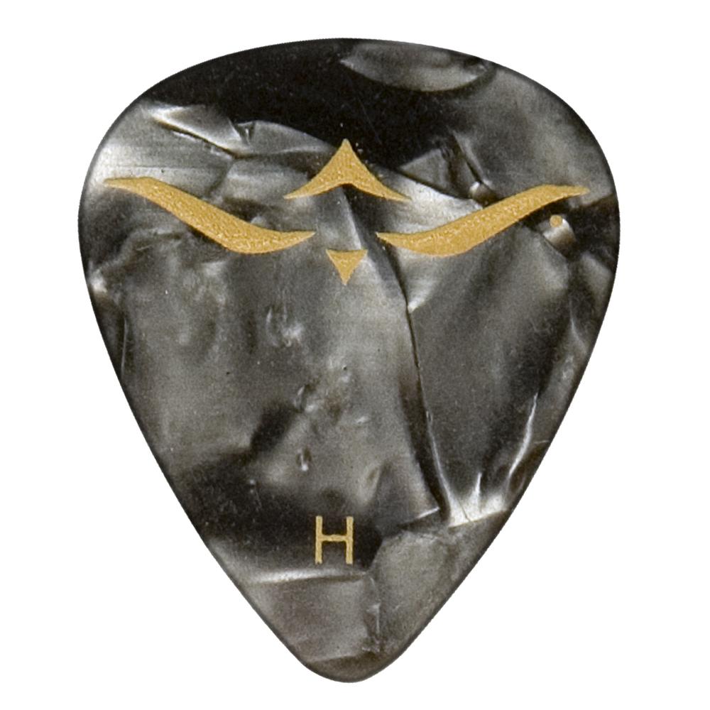 PRS Guitar Pick celluloid - HIENDGUITAR Heavy / 12Pack / Black Pearloid Celluloid Heavy PRS picks