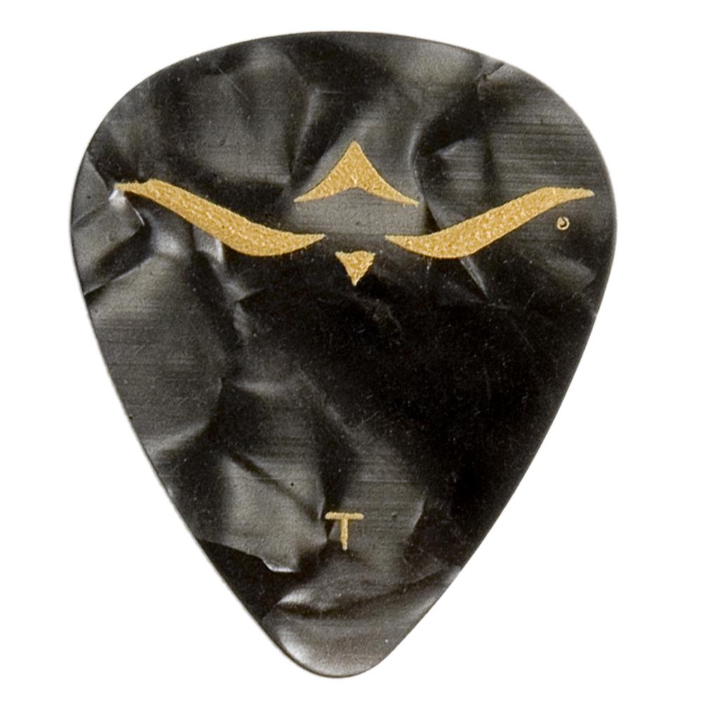 PRS Guitar Pick celluloid - HIENDGUITAR Thin / 12Pack / Black Pearloid Celluloid Thin PRS picks