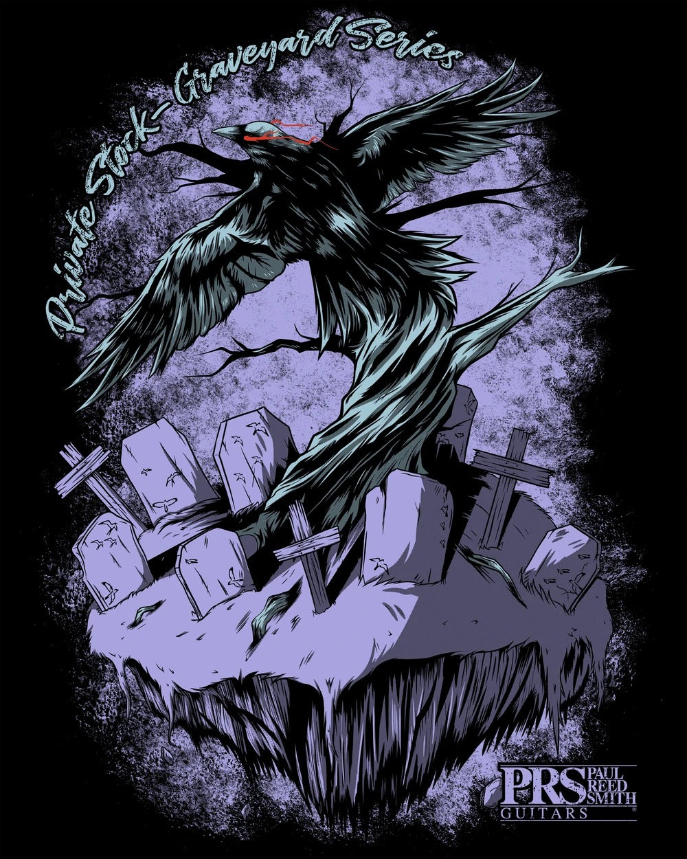 PRS Graveyard Tee, Short-Slv, Black - HIENDGUITAR PRS tshirt