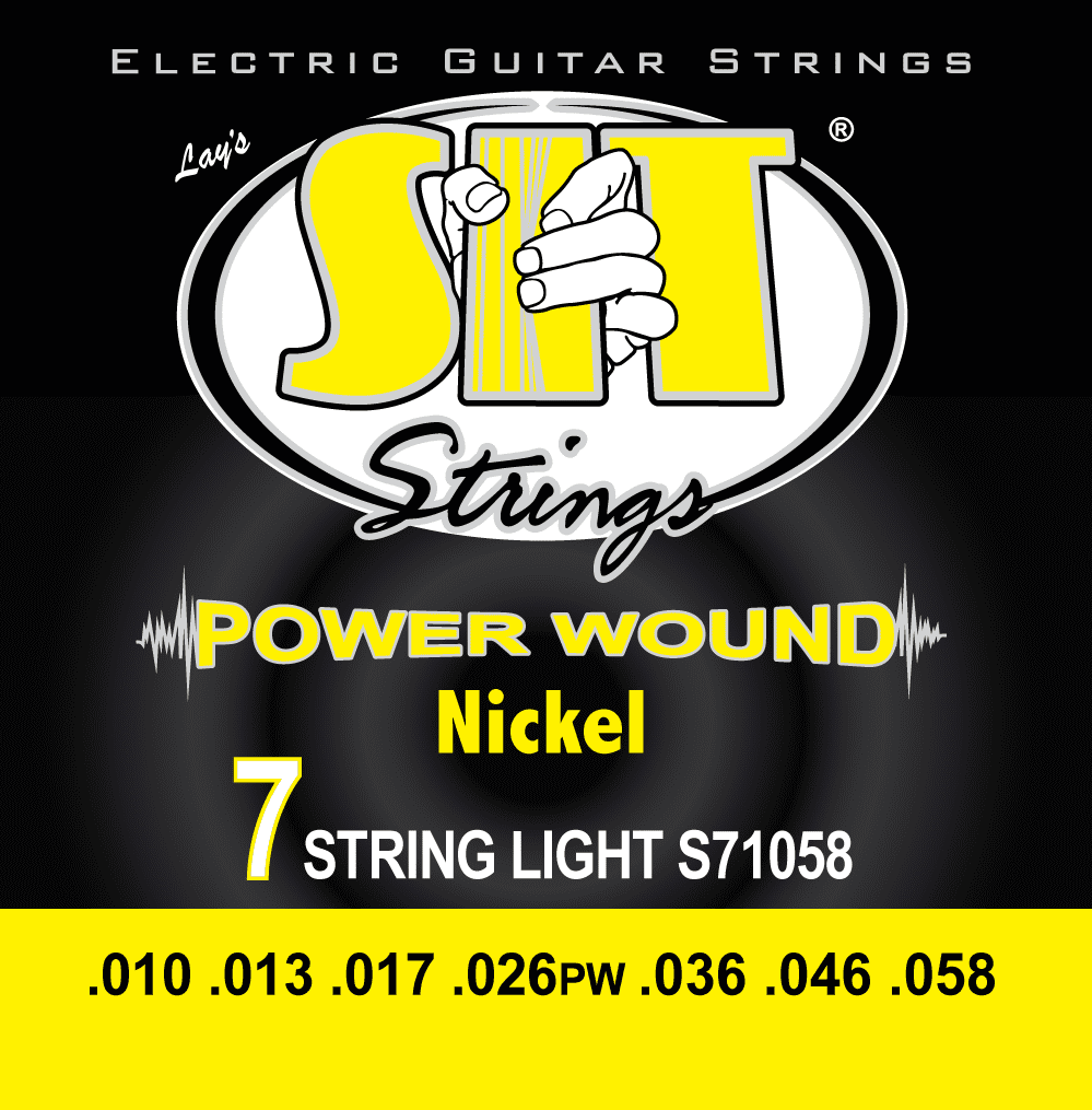SIT ELECTRIC POWER WOUND NICKEL SIT 7 STRING MEDIUM S71058 - HIENDGUITAR.COM