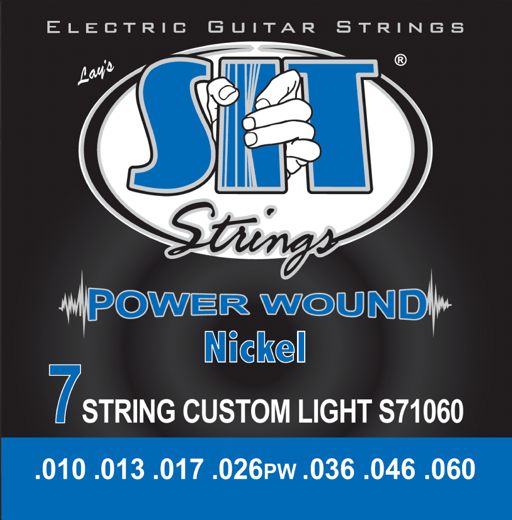 SIT ELECTRIC POWER WOUND NICKEL SIT 7 STRING CUSTOM LIGHT S71060 - HIENDGUITAR.COM