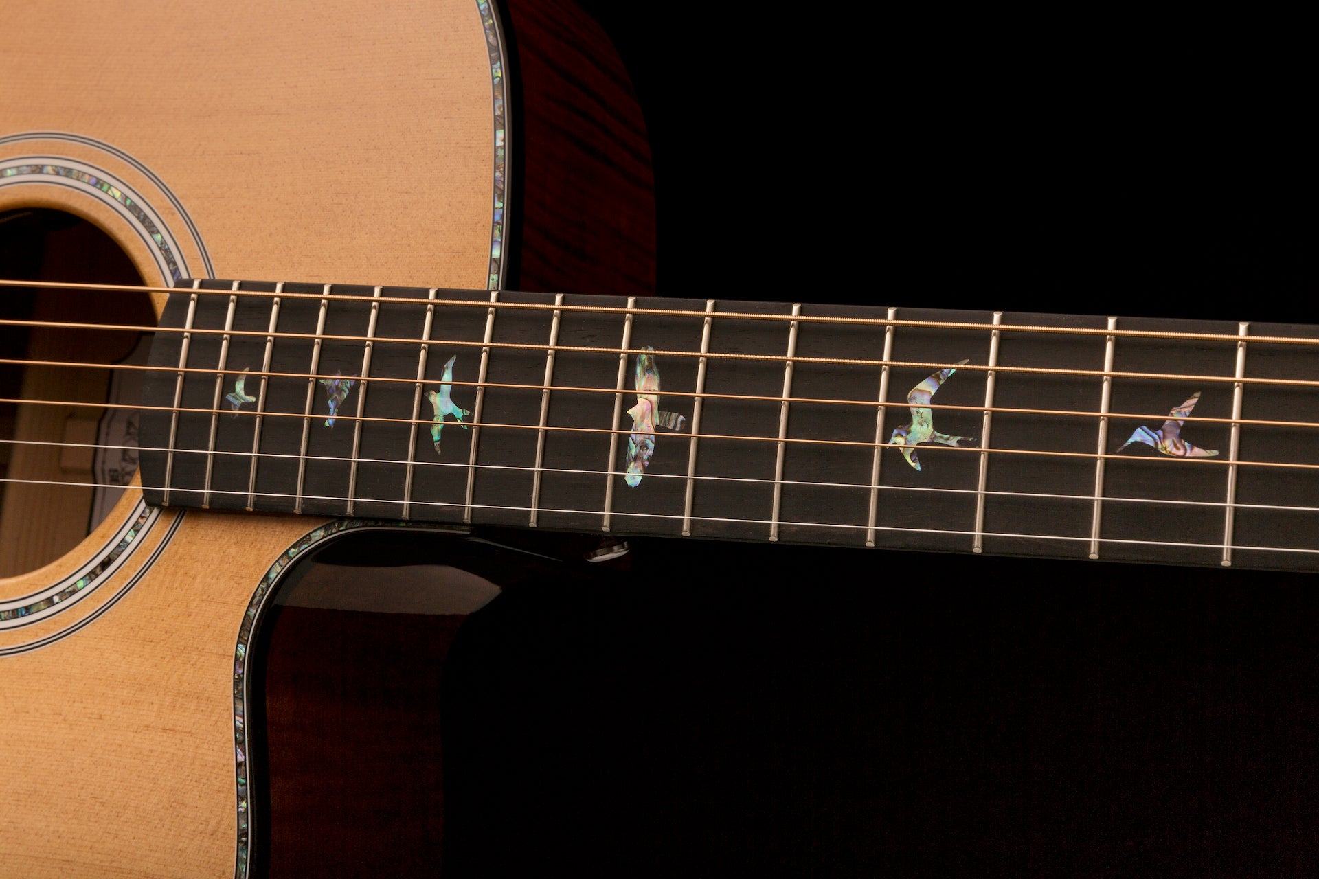 PRS Acoustic SE A50E Natural w/ Black Gold Burst 2023 - HIENDGUITAR PRS SE GUITAR