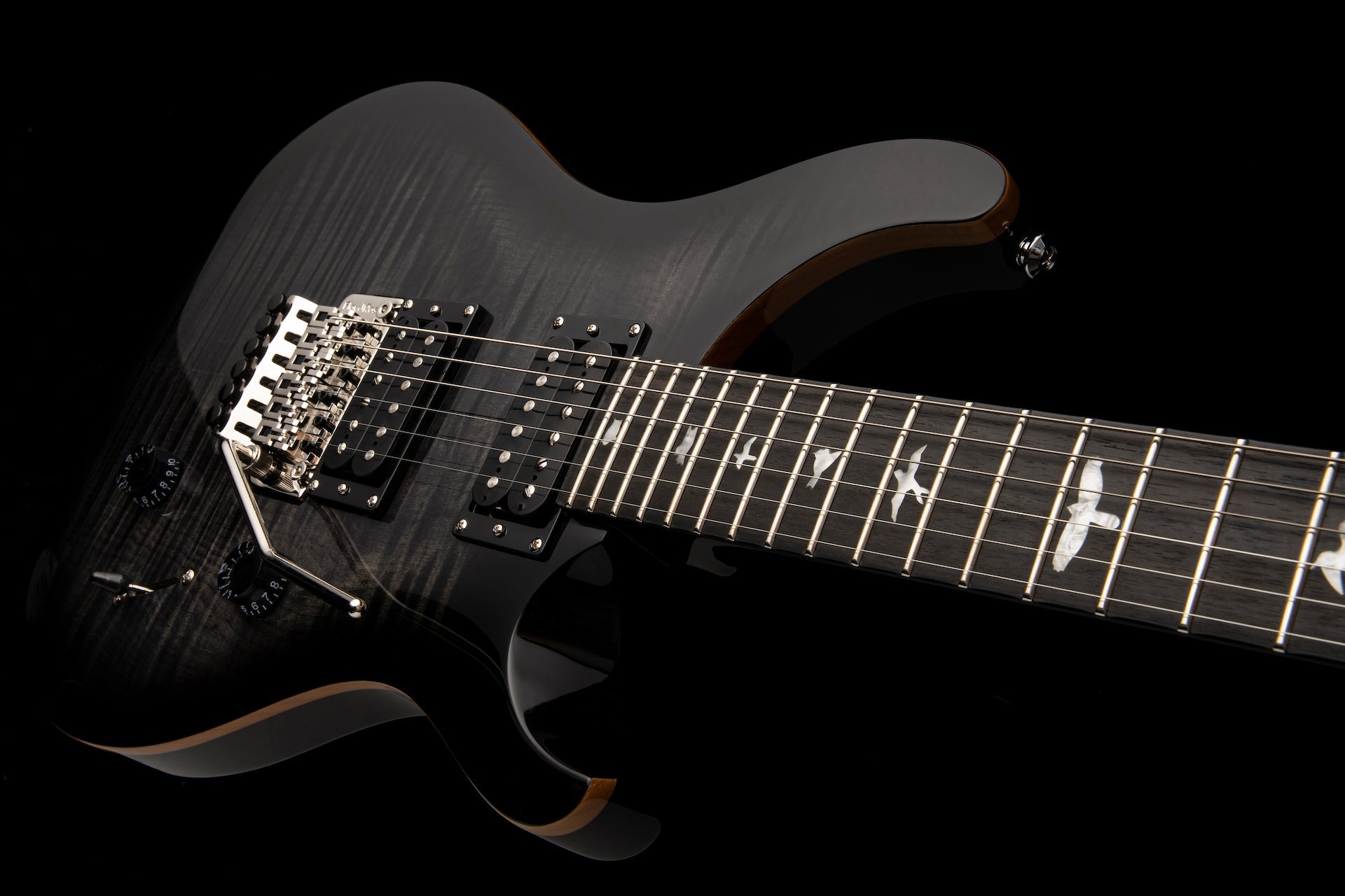 PRS SE Custom 24 Floyd - Charcoal Burst - HIENDGUITAR PRS SE