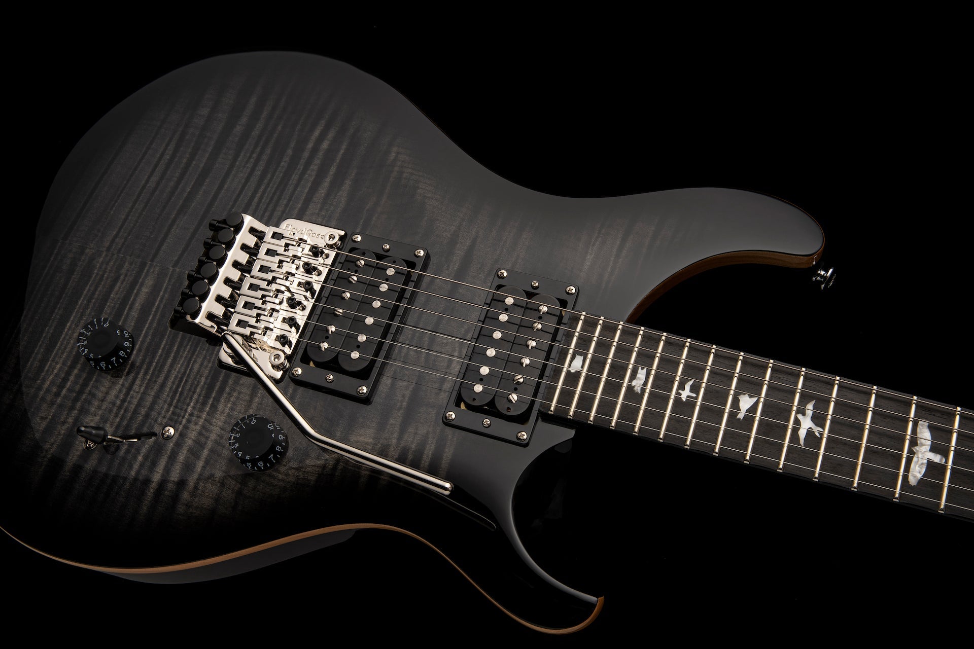 PRS SE Custom 24 Floyd - Charcoal Burst - HIENDGUITAR PRS SE