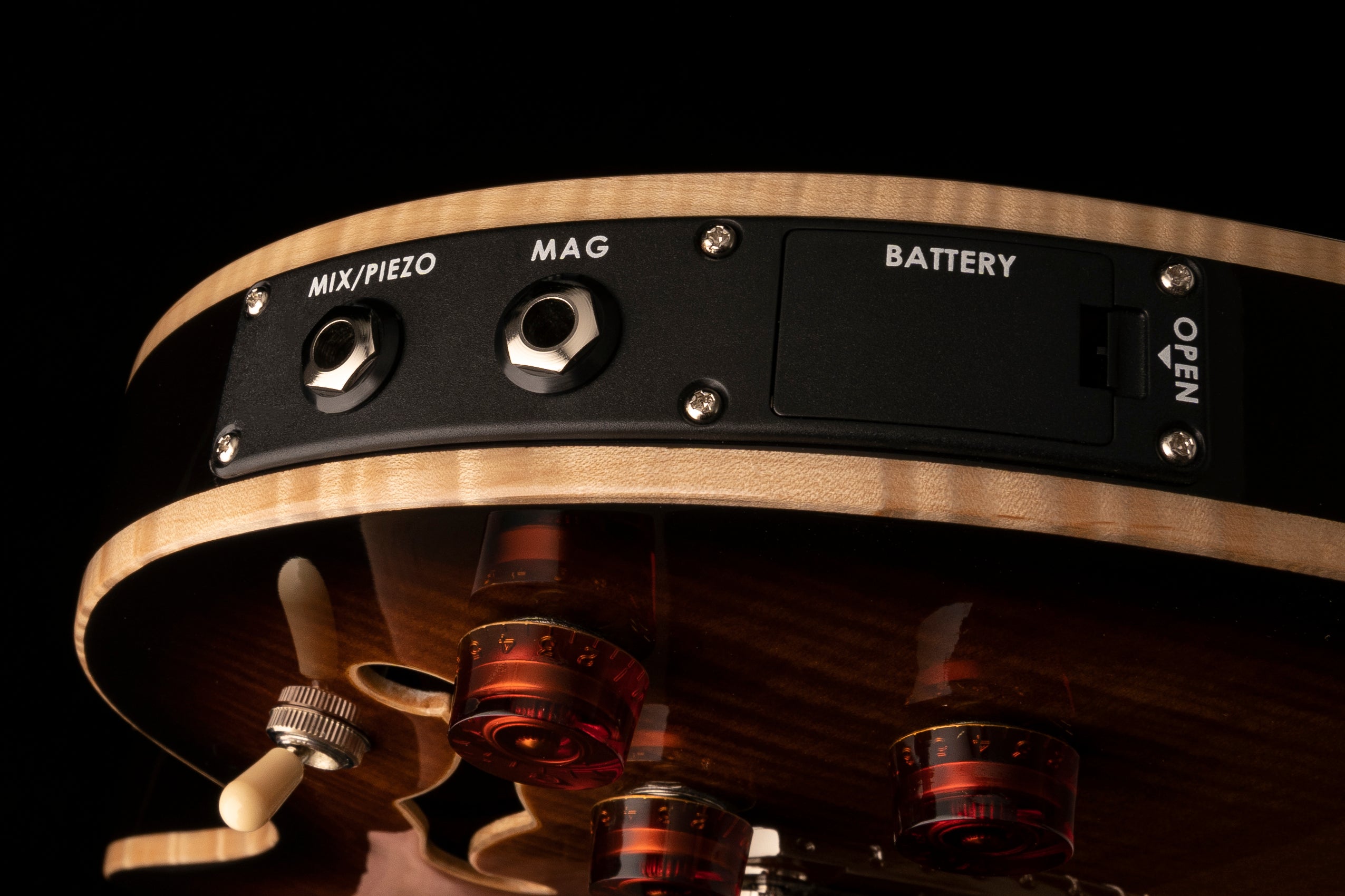 PRS SE Hollowbody II Piezo - Black Gold Burst - HIENDGUITAR PRS SE GUITAR