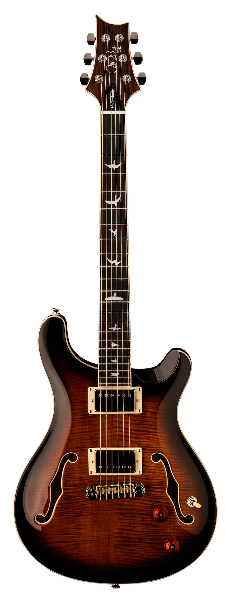 PRS SE Hollowbody II Black Gold Burst - HIENDGUITAR PRS SE GUITAR