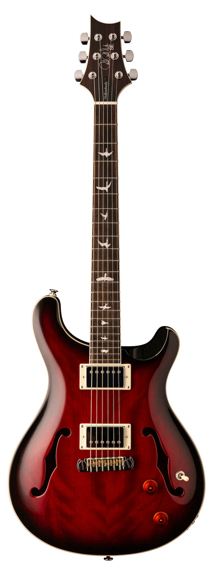 PRS SE Hollowbody Standard - Fire red burst - HIENDGUITAR PRS SE GUITAR