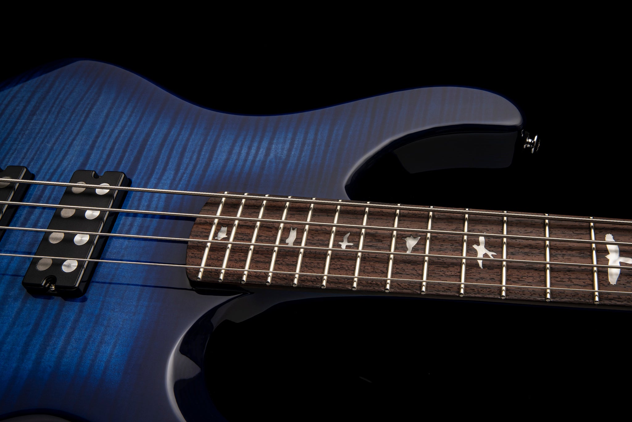 PRS SE Kingfisher bass Faded Blue Wrap Around Burst - HIENDGUITAR PRS SE bass