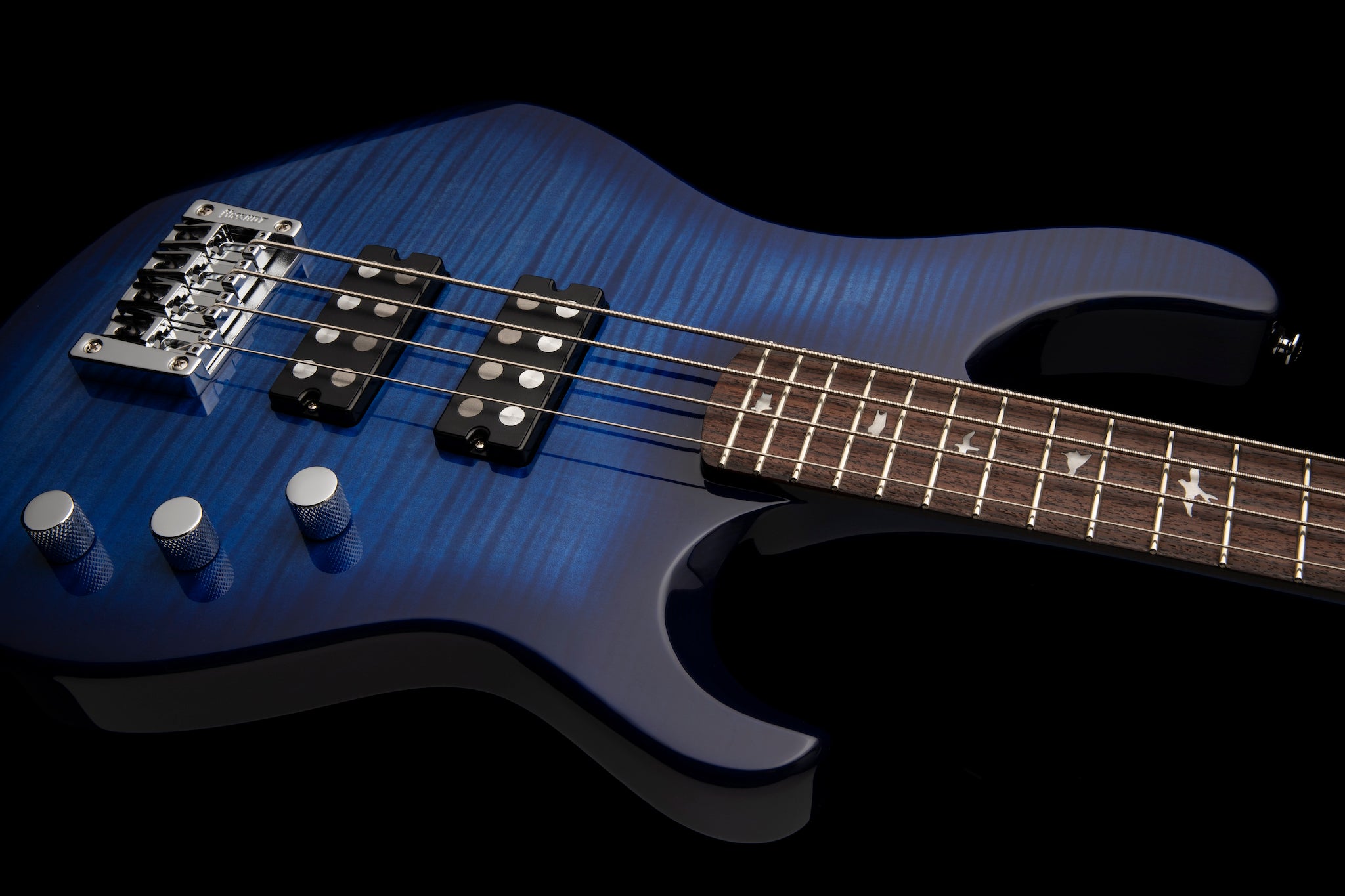 PRS SE Kingfisher bass Faded Blue Wrap Around Burst - HIENDGUITAR PRS SE bass