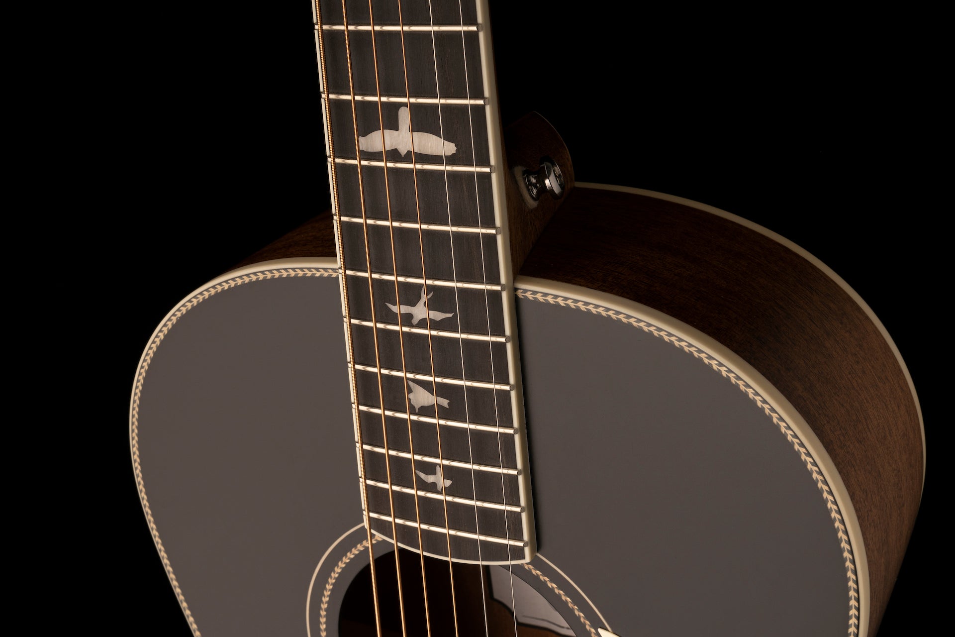 PRS Acoustic SE Parlor Black Satin Top - HIENDGUITAR PRS SE GUITAR