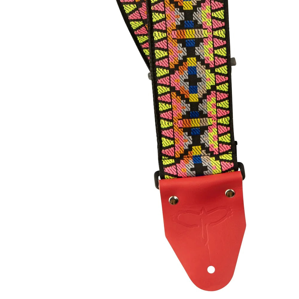 PRS Salmon 2.75" Wide Retro Jacquard Strap - HIENDGUITAR PRS strap