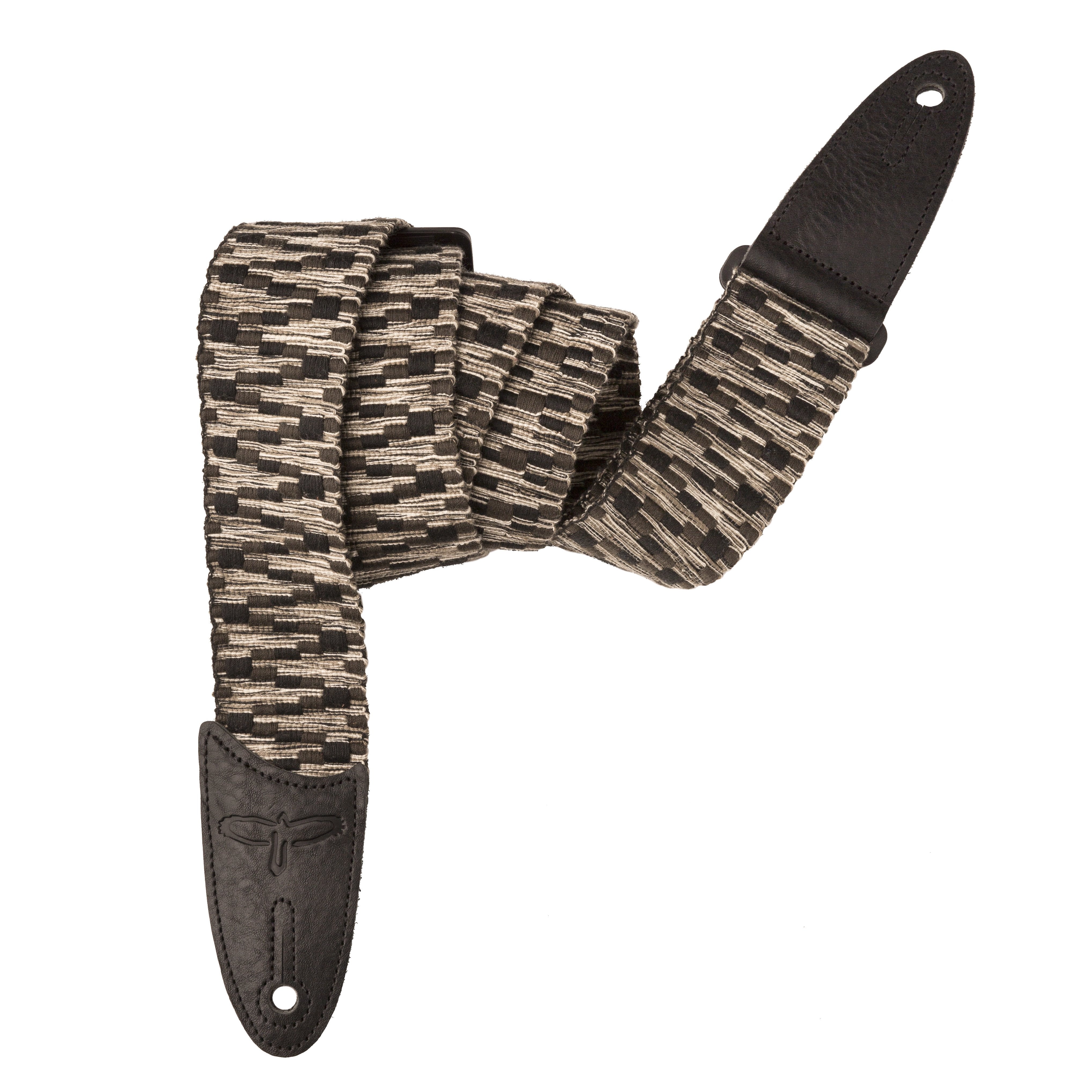 PRS 2" Black/Gray Woven Guitar Strap - HIENDGUITAR PRS straps