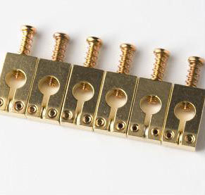 PRS Tremolo Bridge Saddles - HIENDGUITAR Gold Gold PRS screw