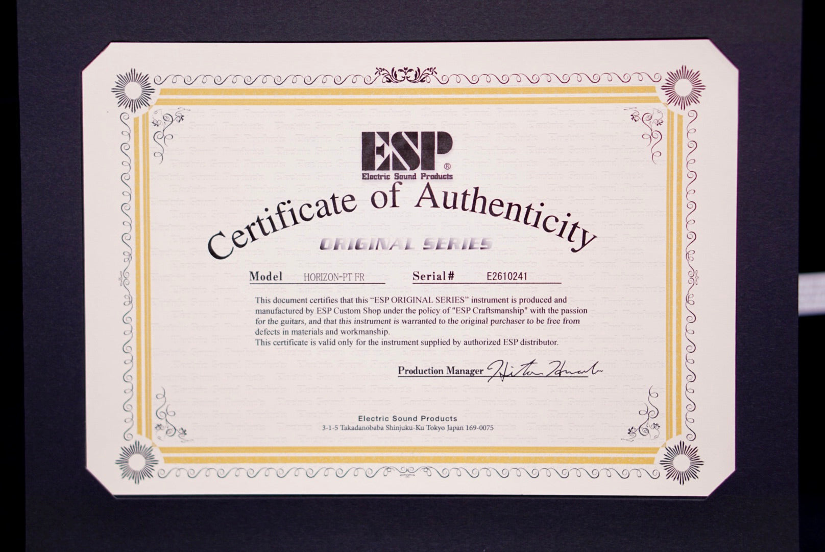 ESP Original HORIZON-PT FR Glitter Storm Black E2610241