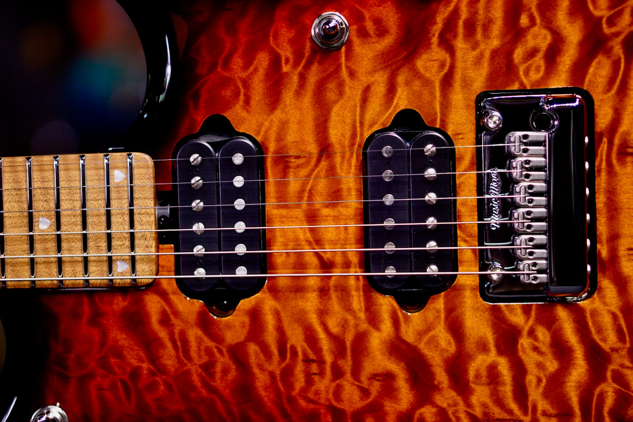 Ernie Ball Music Man JP 15 6 string  Tiger Eye Quilt Top h08729