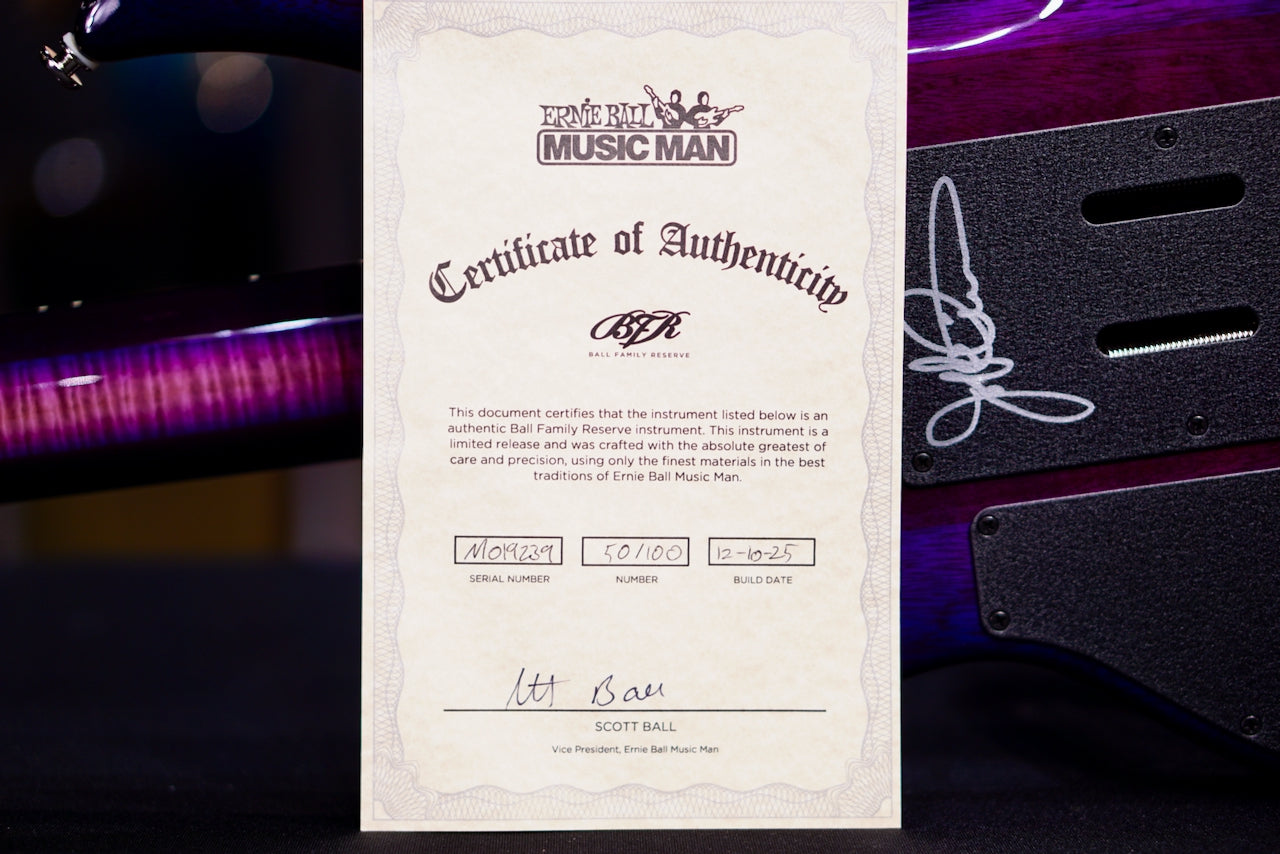 RESERVED Ernie Ball Music Man BFR Majesty 6-String - Wolf's Bane M019239