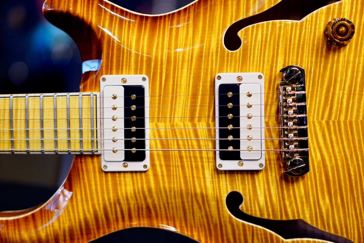 PRS Privatestock Hollowbody II Piezo Reverse Birds Of A Feather Honey Gold 414764 PS 11736