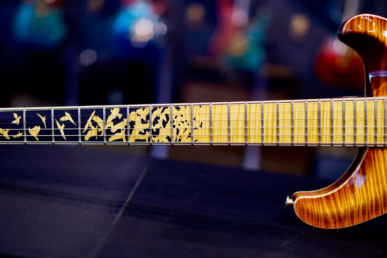 PRS Privatestock Hollowbody II Piezo Reverse Birds Of A Feather Honey Gold 414764 PS 11736