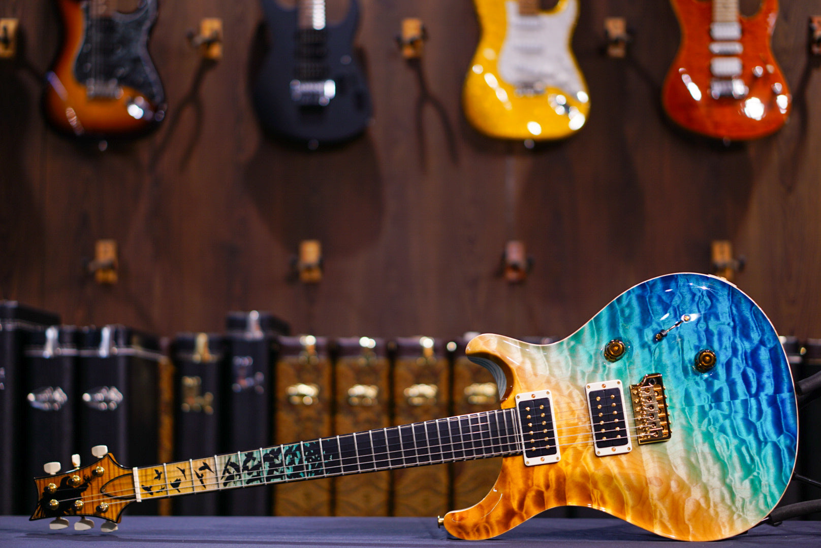 PRS Private Stock Custom 24 Beach Cross Fade birds of feather  #11486 392779