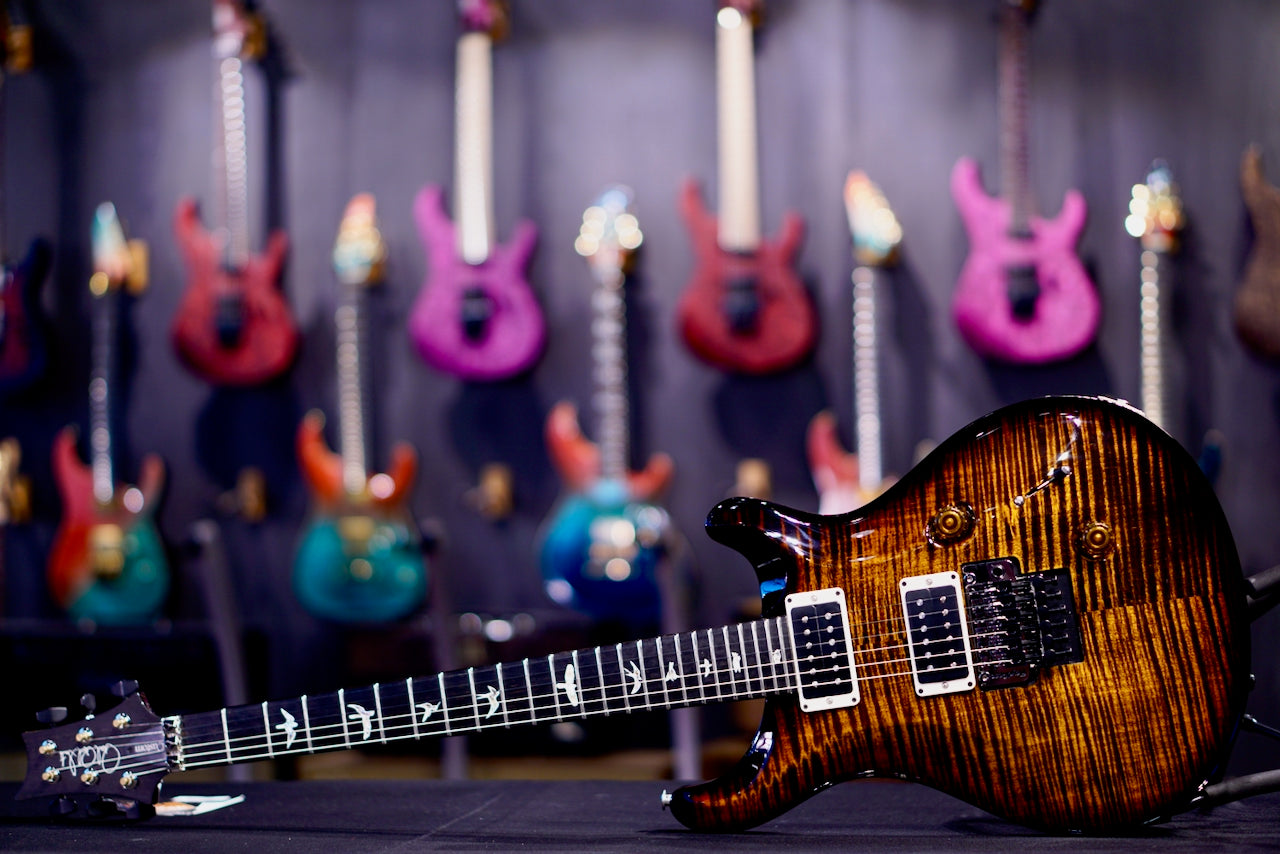PRS Custom 24 Floyd 10 top Black Gold Wraparound Burst 0410457