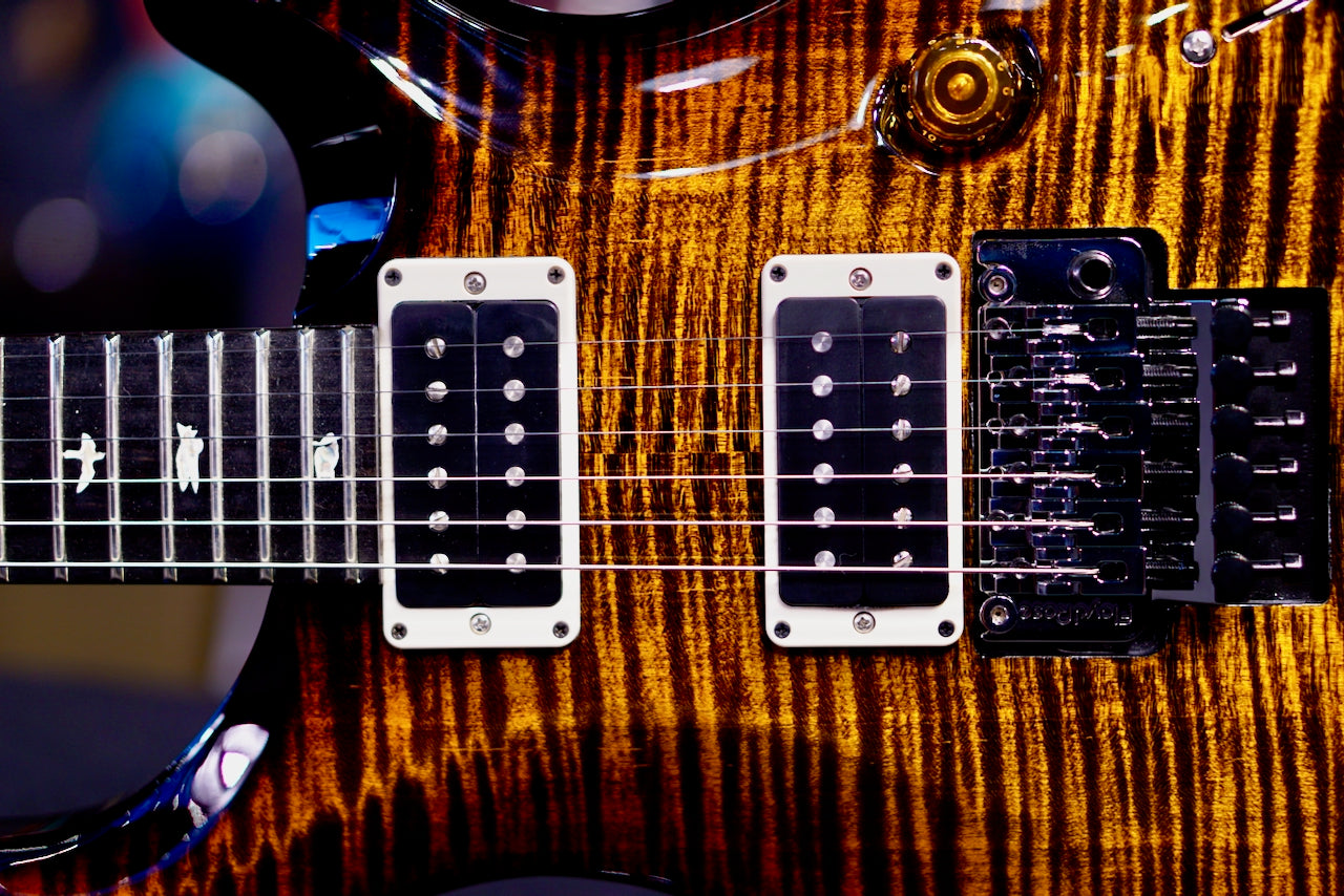 PRS Custom 24 Floyd 10 top Black Gold Wraparound Burst 0410457