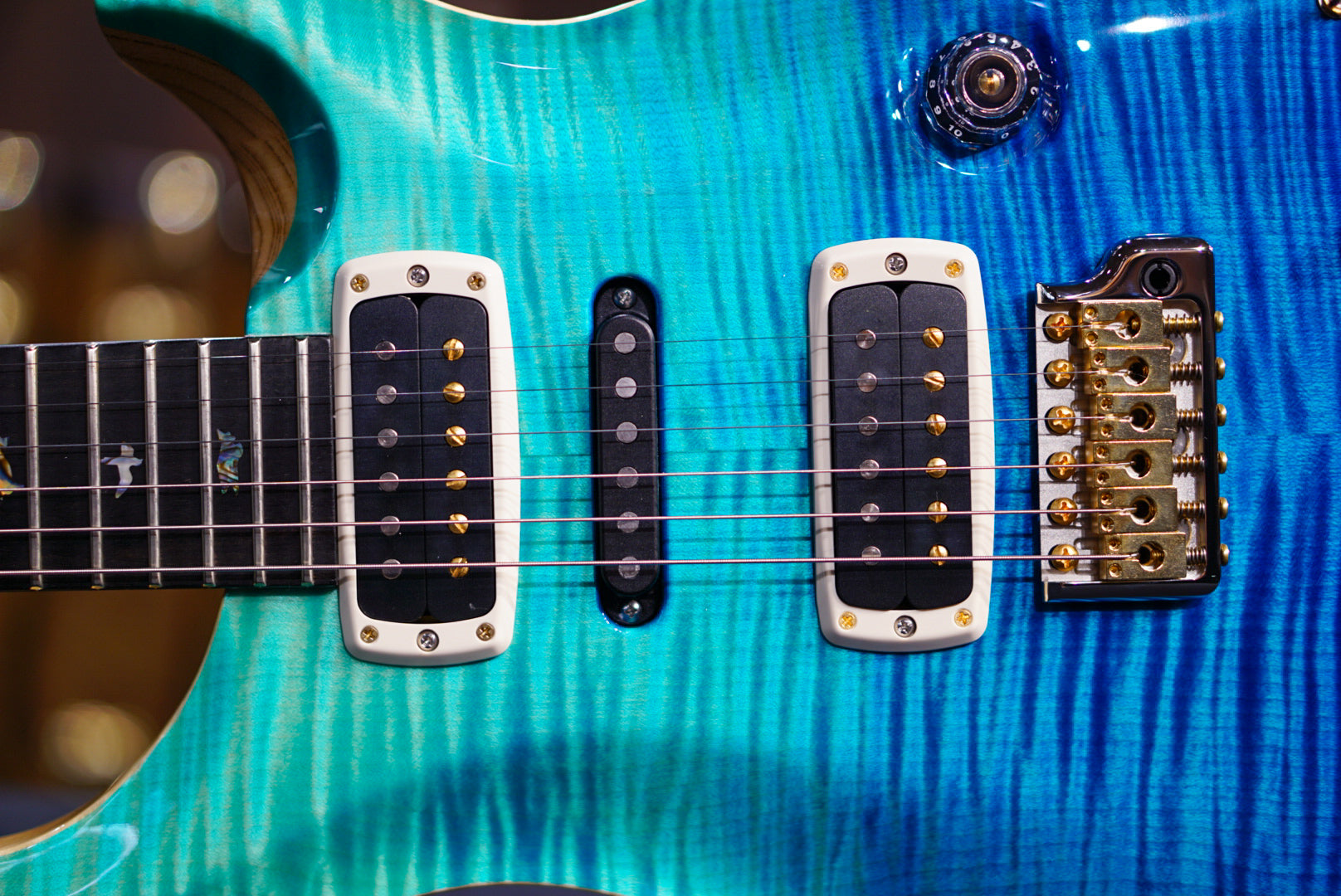 PRS Modern eagle V wood library Blue Fade 0388889